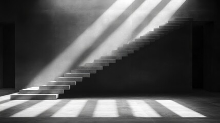 Obraz premium Concrete Stairs in Minimalist Setting