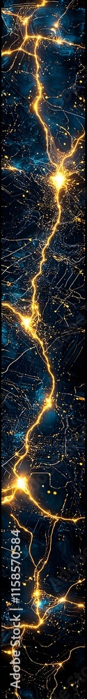 Poster digital landscape illustrating data mining processes, vibrant visuals of interconnected networks, ab