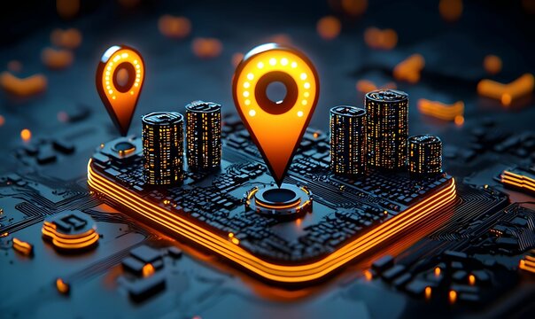 Geofencing and Location-Based Marketing Strategy, visual representation of digital marketing techniques utilizing geographic boundaries for targeted advertising.