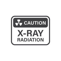 Radioactive material warning icon in flat style. Radiation danger vector illustration on isolated background. Caution sign business concept.