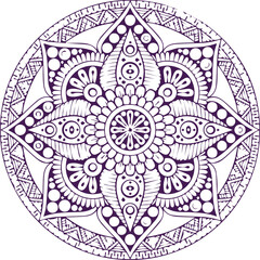 Beautiful flower art and mandala vector design