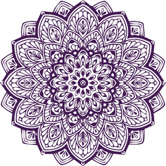 Beautiful flower art and mandala vector design