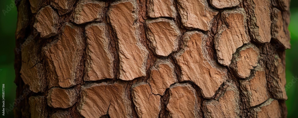 Poster Pine tree abstract background idea. Close-up view of textured tree bark showcasing natural patterns and earthy colors.