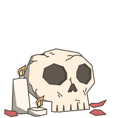 Halloween Horror Skull Illustration