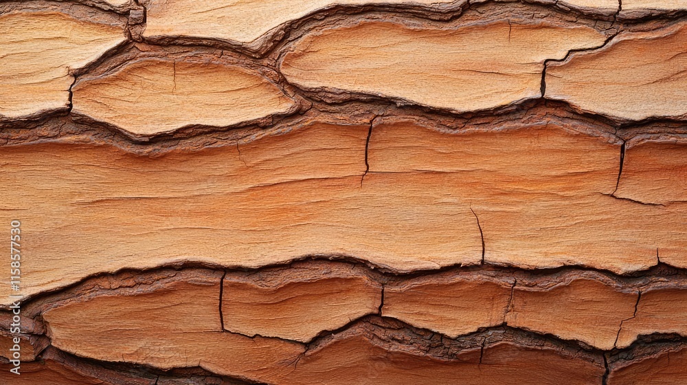 Poster Plane tree abstract background idea. Close-up of natural wood texture showing intricate patterns and warm earthy tones.