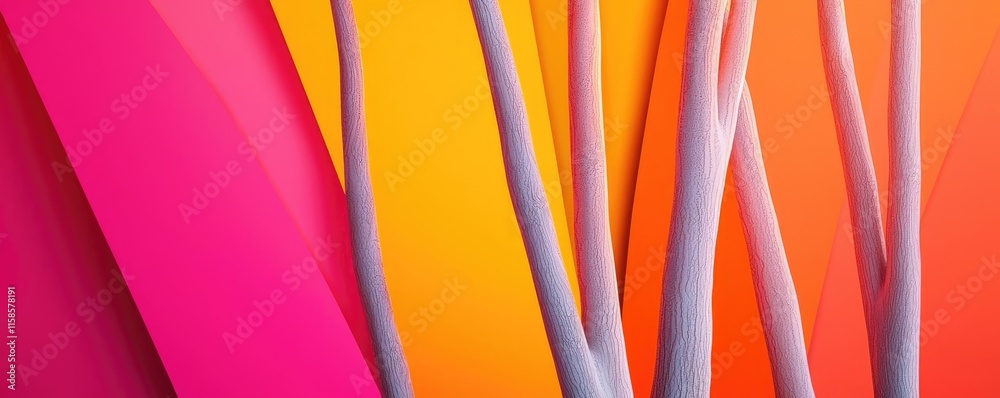 Aufkleber Plane tree abstract background idea. Vibrant abstract background with colorful layers and soft textures creating a modern look.