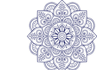 Beautiful flower art and mandala vector design