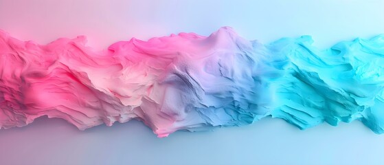 Abstract Flowing Waves of Soft Pink and Blue Colors with Smooth Texture for Artistic Backgrounds and Designs