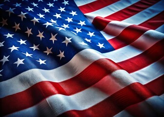 Memorial Day & July 4th: American Flag Bird's Eye View Background
