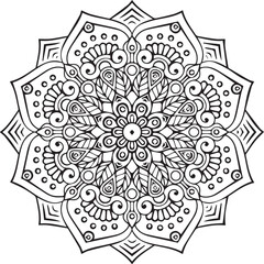 Beautiful flower art and mandala vector design