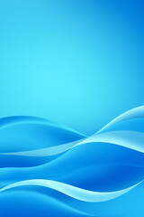 Obraz premium Abstract Teal Wave Design for Modern Background.