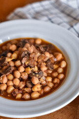 Chickpea casserole. homemade recipe. winter dish.