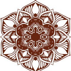 Beautiful flower art and mandala vector design