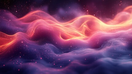 Ethereal Waves of Colorful Light in a Dreamlike Environment