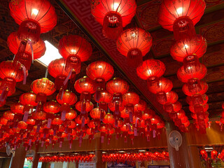 Radiant Red Lanterns in Celebration