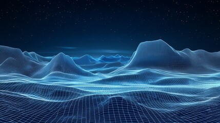 Wireframe Landscape Background