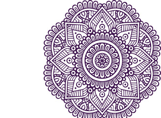 Beautiful flower art and mandala vector design