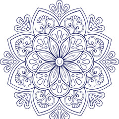 Beautiful flower art and mandala vector design