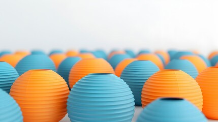 Fototapeta premium Vibrant Colorful Textured Ball Shapes on White Background