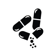 high quality modern capsule icon with minimalist design for digital and print projects