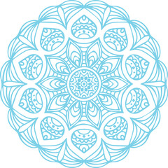 Beautiful flower art and mandala vector design