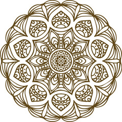 Beautiful flower art and mandala vector design