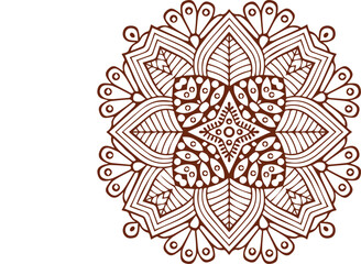 Beautiful flower art and mandala vector design