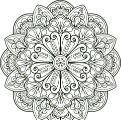 Beautiful flower art and mandala vector design