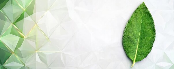 Sage leaves abstract background concept. A vibrant green leaf on a textured background, symbolizing nature and freshness.