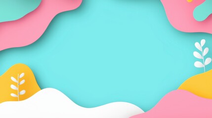 An assortment of gently hued, smooth geometric forms organized into a seamless design.