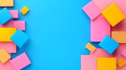 A modern abstract image featuring geometric triangles in neon gradient colors, suitable for a panoramic website header or banner, with a modern design space background pattern and a geometric