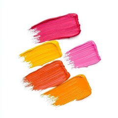 An energetic orange watercolor burst with blurred edges and textured details on a white canvas.