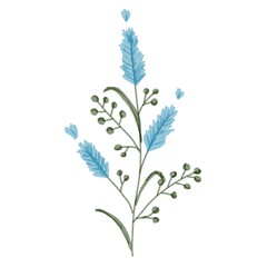 blue flowers for decorating or journaling