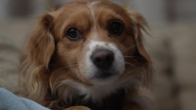 Cute Puppy Dog looking at Camera