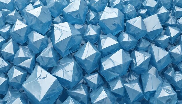 A bunch of blue cubes