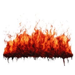 Flame Isolated Background, Generative AI	
