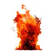 Flame Isolated Background, Generative AI	