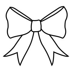 Ribbon bow icon vector. Bow illustration sign. Hair bow symbol. Ribbon logo.