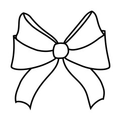 Ribbon bow icon vector. Bow illustration sign. Hair bow symbol. Ribbon logo.