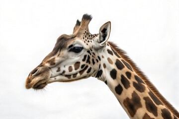 Fototapeta premium Isolated Giraffe Head Portrait 