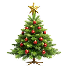 Obraz premium Tree with a star isolated on transparent background