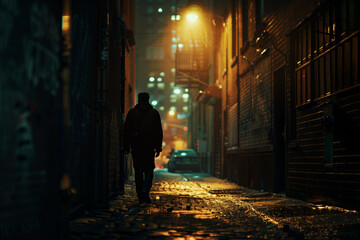 Solitary Walk in the City