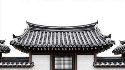 Obraz premium Traditional Korean palace wall, Hanok building