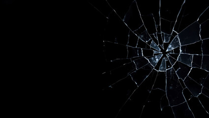 Dark Background with Cracked Glass