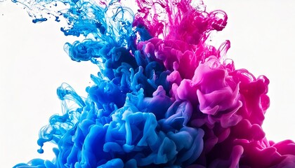 Fototapeta premium High-Resolution Photograph of Colorful Ink Swirling in Water, Creating Intricate Fluid Shapes
