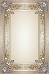 antique gold frame isolated
