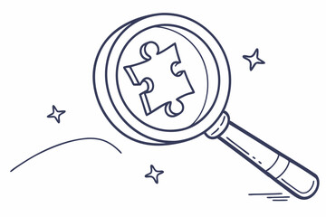 magnifying glass in the hand