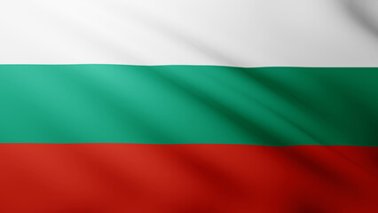 Waving flag of Bulgaria. National flag of Bulgaria background