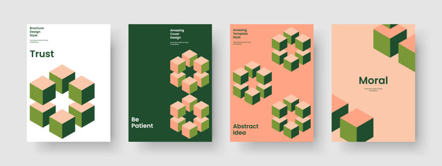 Geometric Report Layout. Modern Brochure Design. Creative Book Cover Template. Banner. Business Presentation. Background. Poster. Flyer. Advertising. Leaflet. Newsletter. Catalog. Portfolio