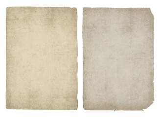 Vintage old paper texture set. Antique worn faded torn ripped parchment background	